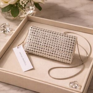 Loeffler Randall White Studded Wristlet